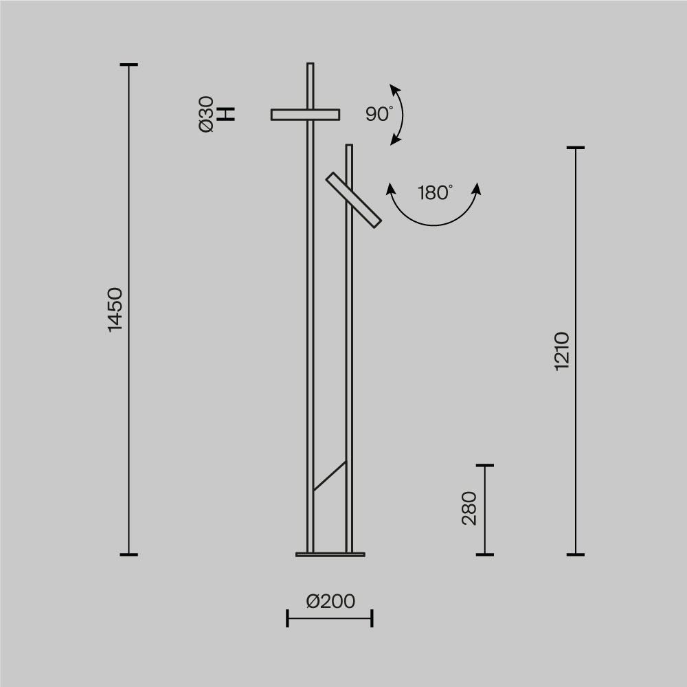 Напольный светильник (торшер) Trust MOD460FL-L6B3K