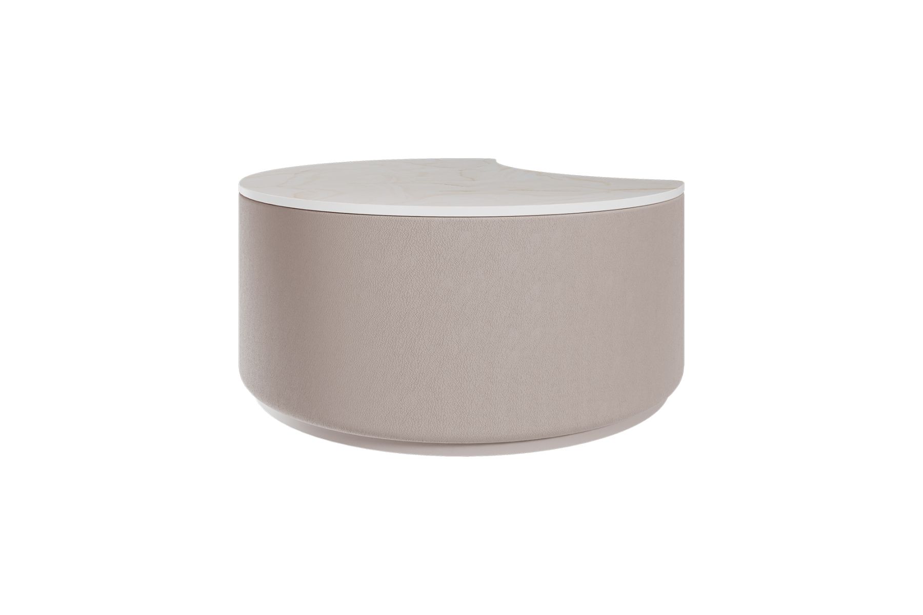 Столик Moon M, D 66 см высота 30 см (камень LC, бежевый)