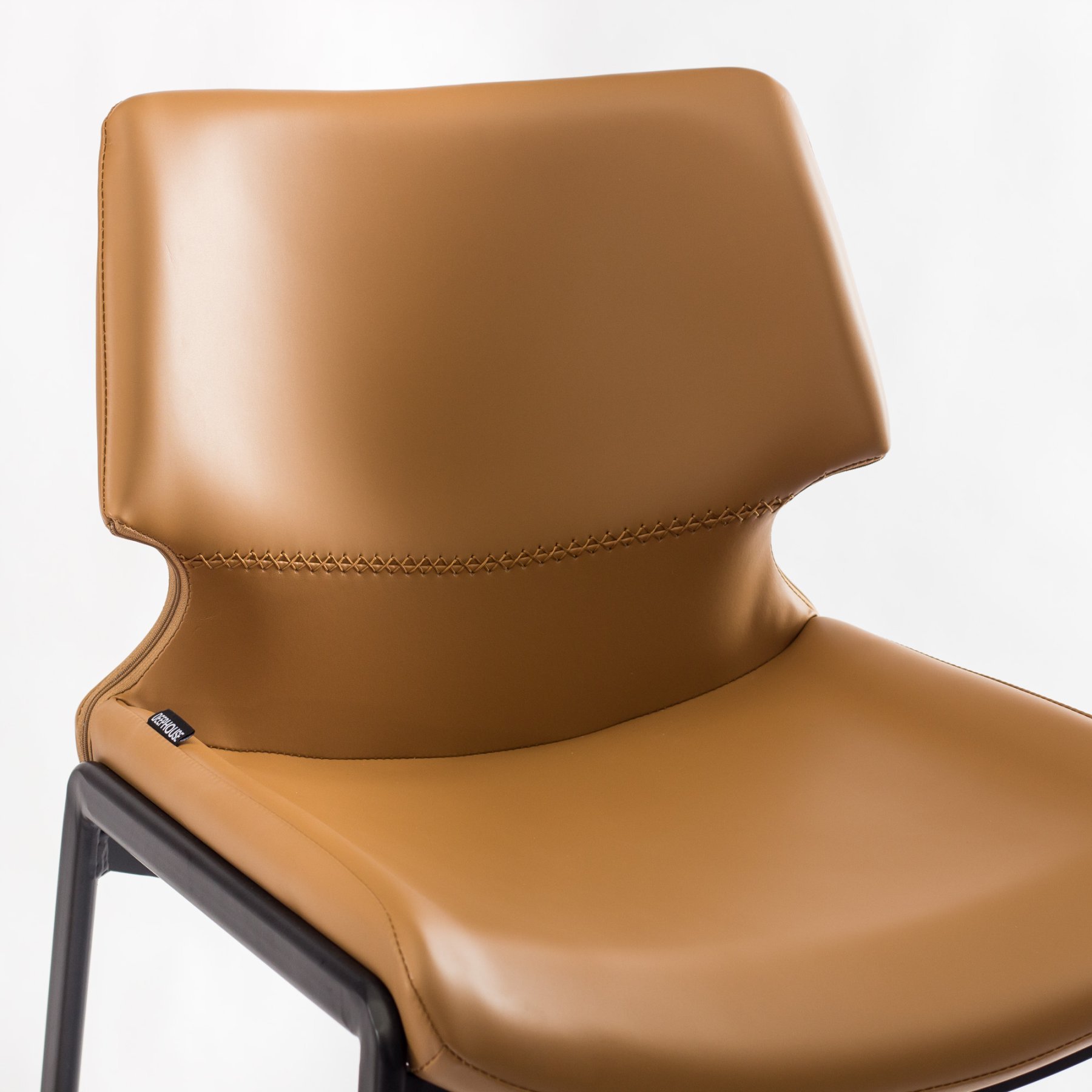 Стул Бремен барный коричневая экокожа ножки черные