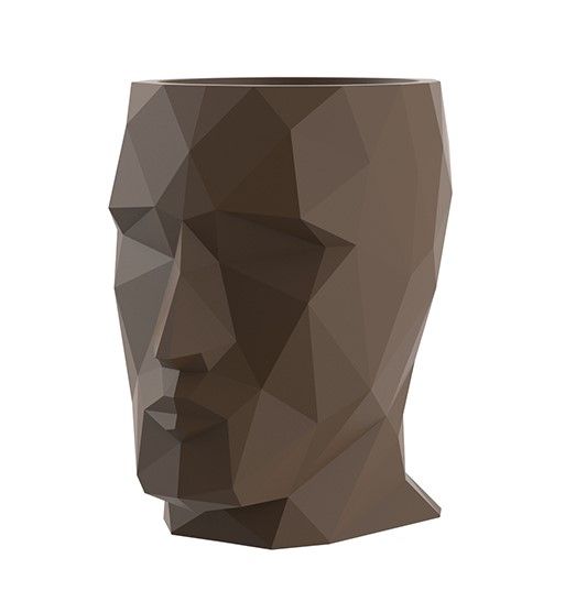 Кашпо Adan матовое бронзовое 70см