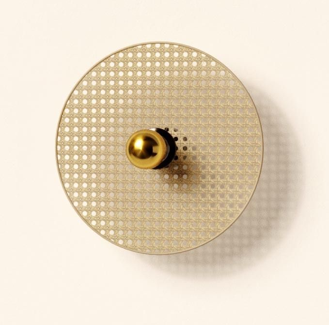 Бра Tan Tan A1053/5 см черный металл + 1125/30 см натуральный ротанг