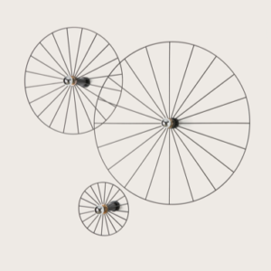 Бра Wheel 90 cm черный + цоколь 25 cm черный