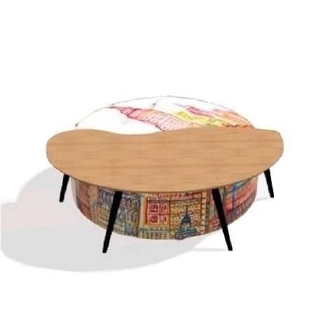 Пуфик для ног Arianne Love, ножки - пластик Black 3 cm