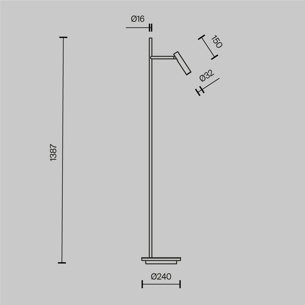 Напольный светильник (торшер) Estudo Z010FL-L8B3K