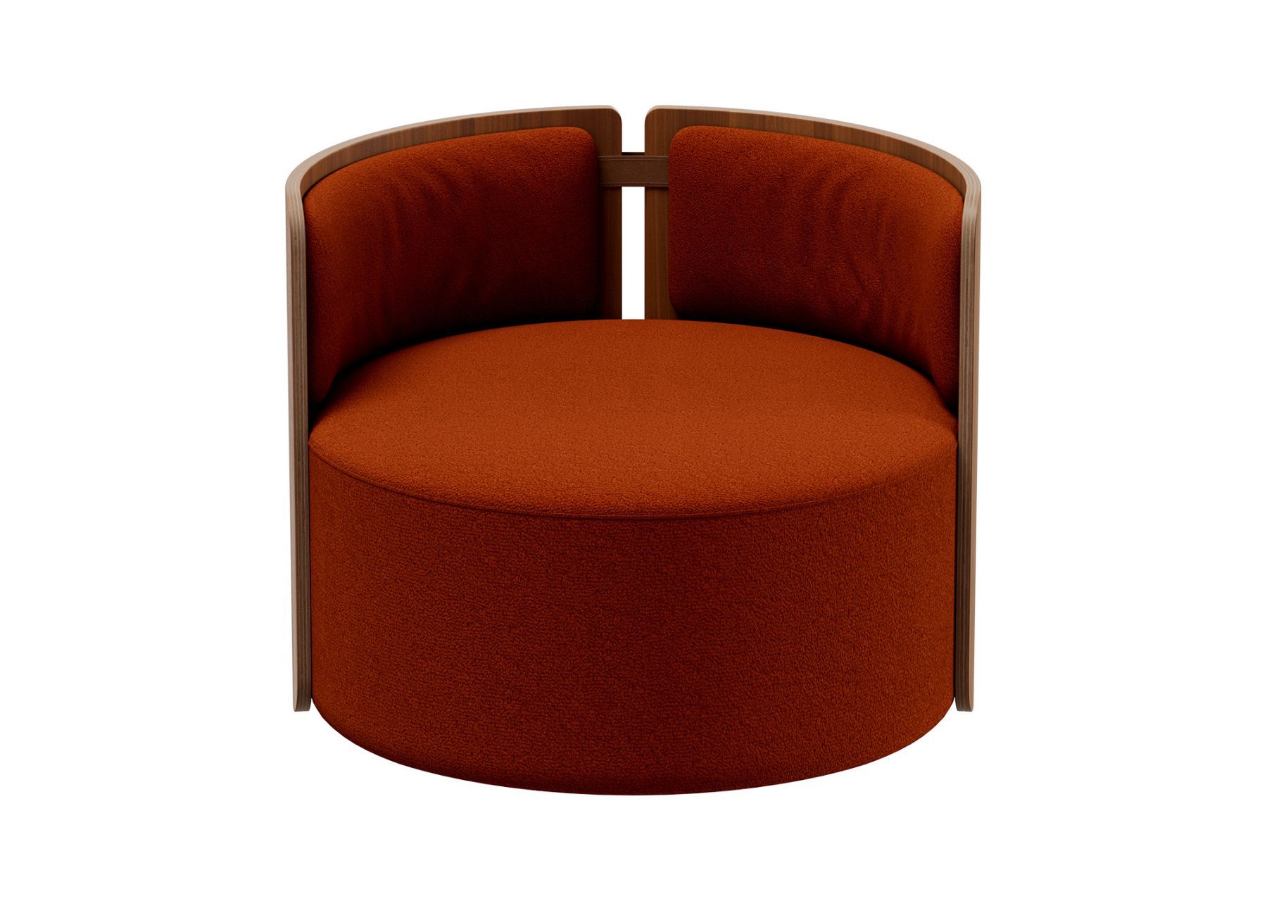 Кресло крутящееся Lagom 800 (терракотовый, орех)