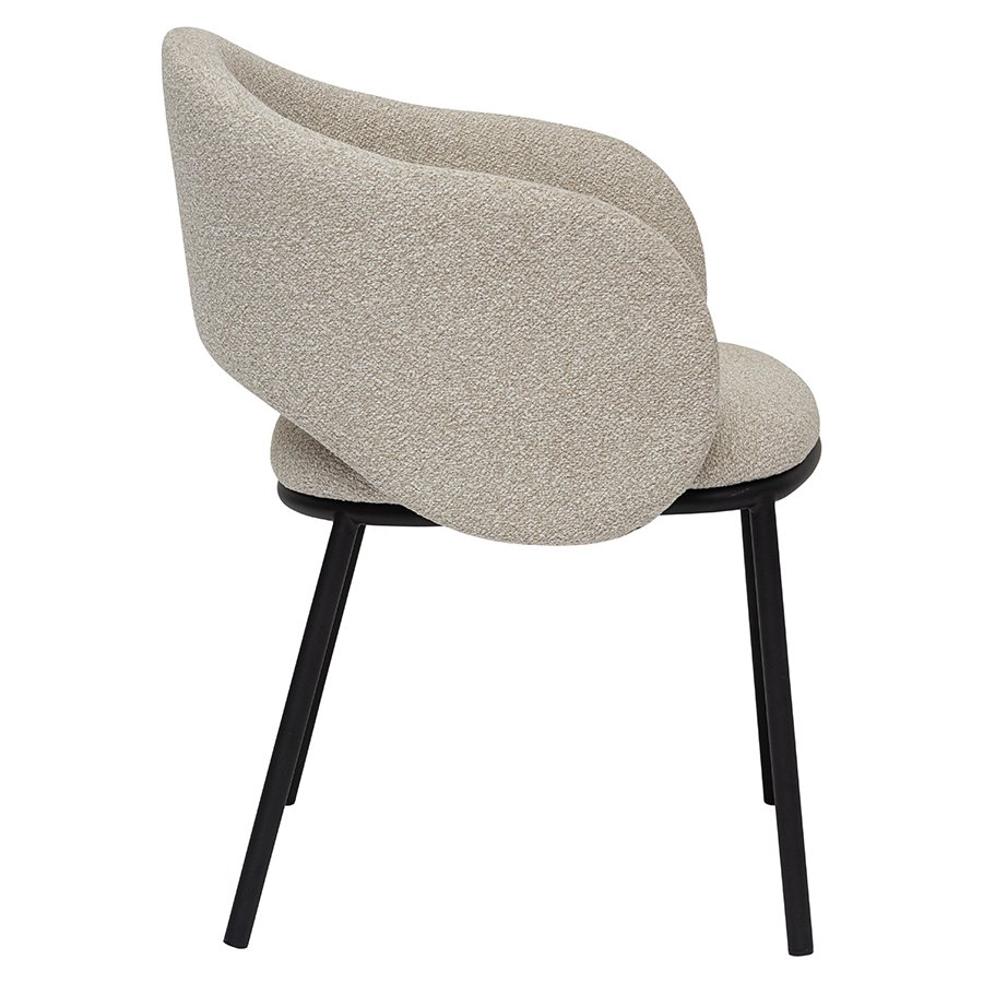 Стул coastal, букле, крем-брюле/черный