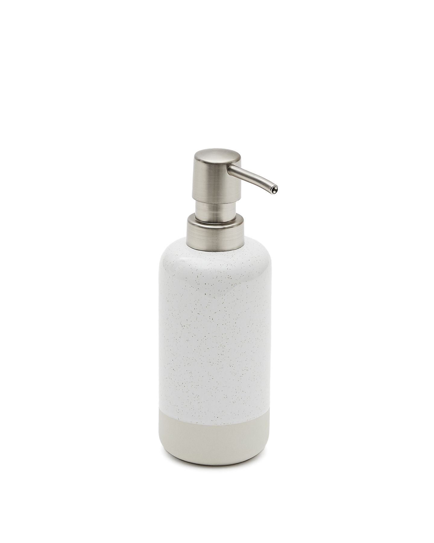 Selis Дозатор для мыла из керамики бежевого и белого цвета