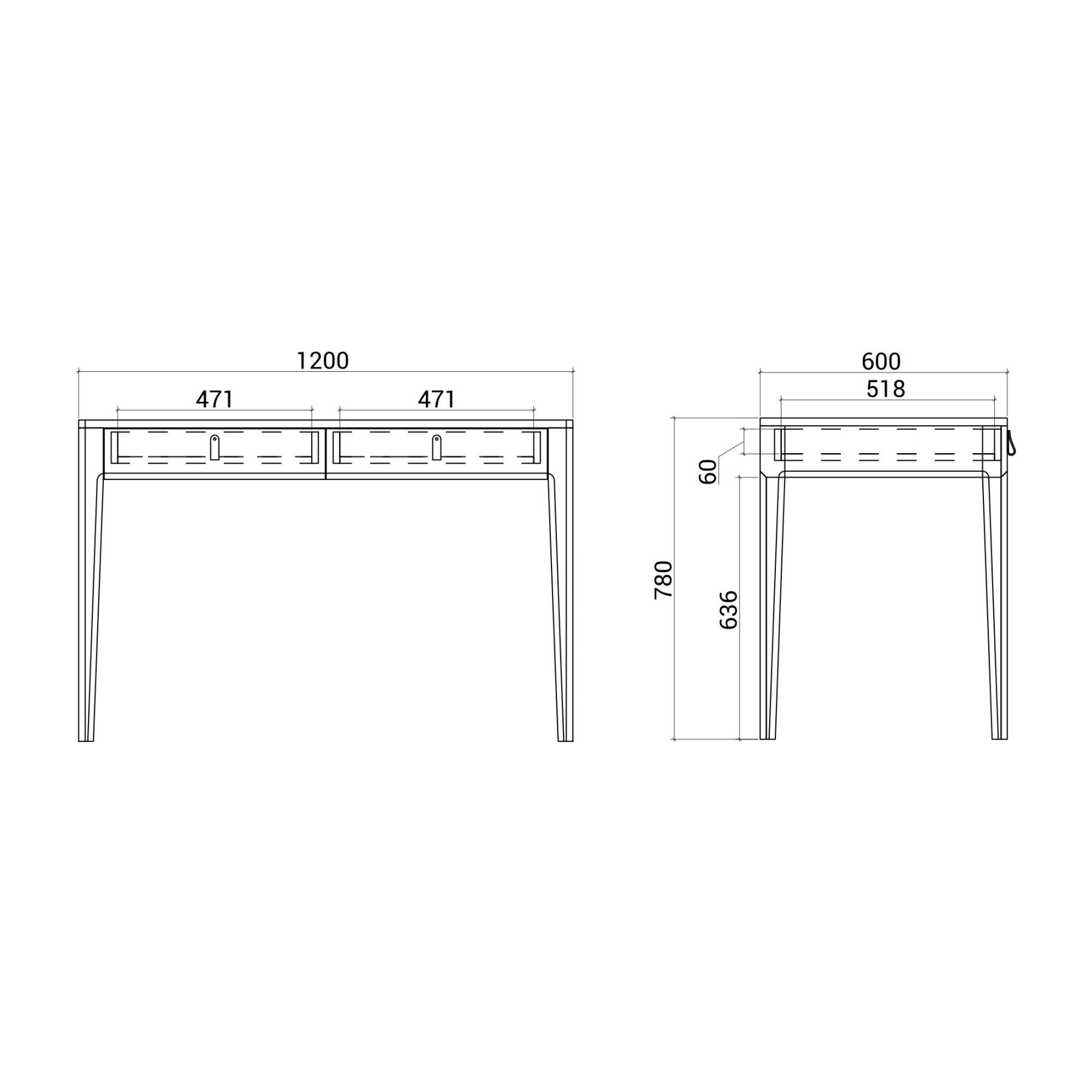 Рабочий стол CST24 Осветленный дуб