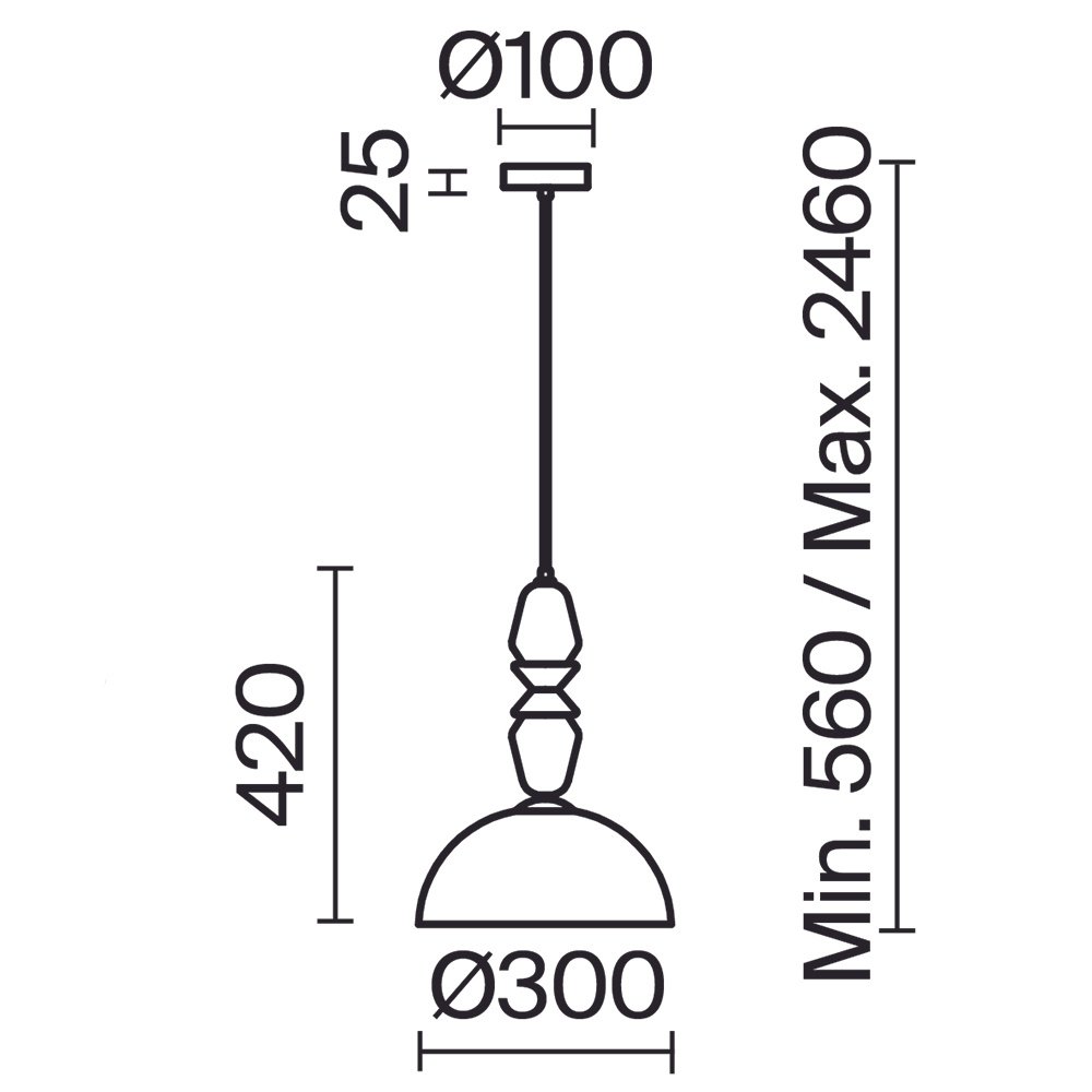 Подвесной светильник Tela FR2061PL-01BS3