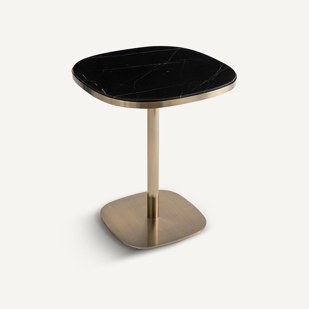 Стол-бистро из черного мрамора Lixfeld на 2 персоны черный