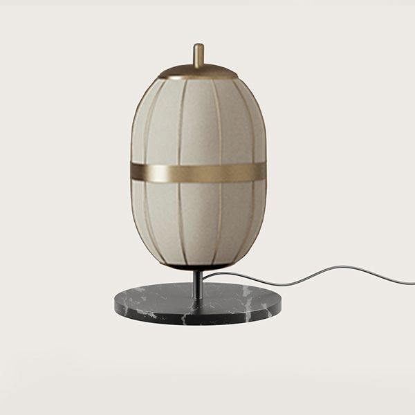 Настольная лампа Pull Matt black/Aged gold