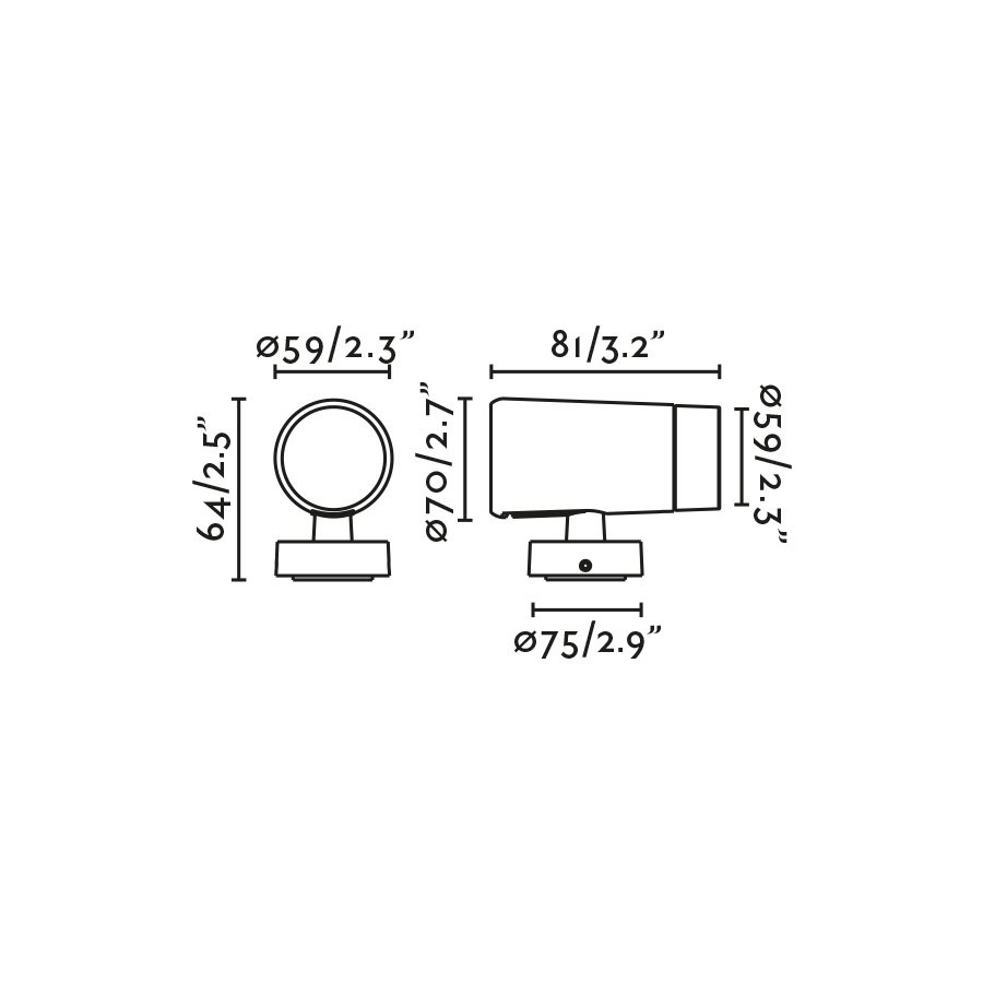 Проектор PUK черный Ш59 LED 12,5W 2700K 15°