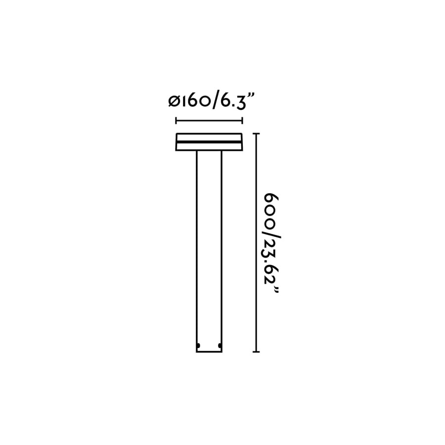 ESPOT 600 Ландшафтный светильник ржаво-коричневый 12W 2200-2700-3200-4000