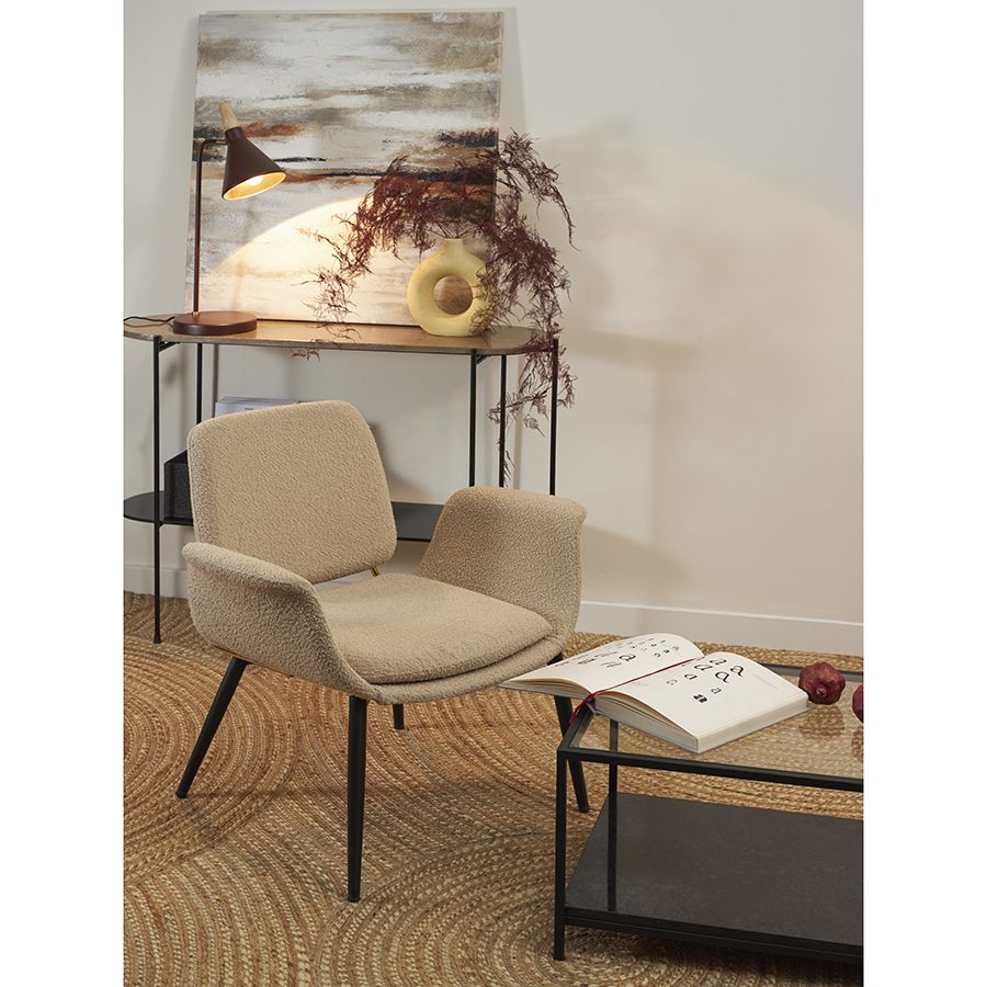 Панно декоративное с ручной росписью by feel, 80х80 см, бежевое