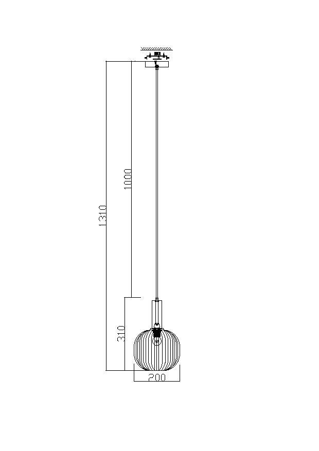 Подвесной светильник Zelma FR8012PL-01BS