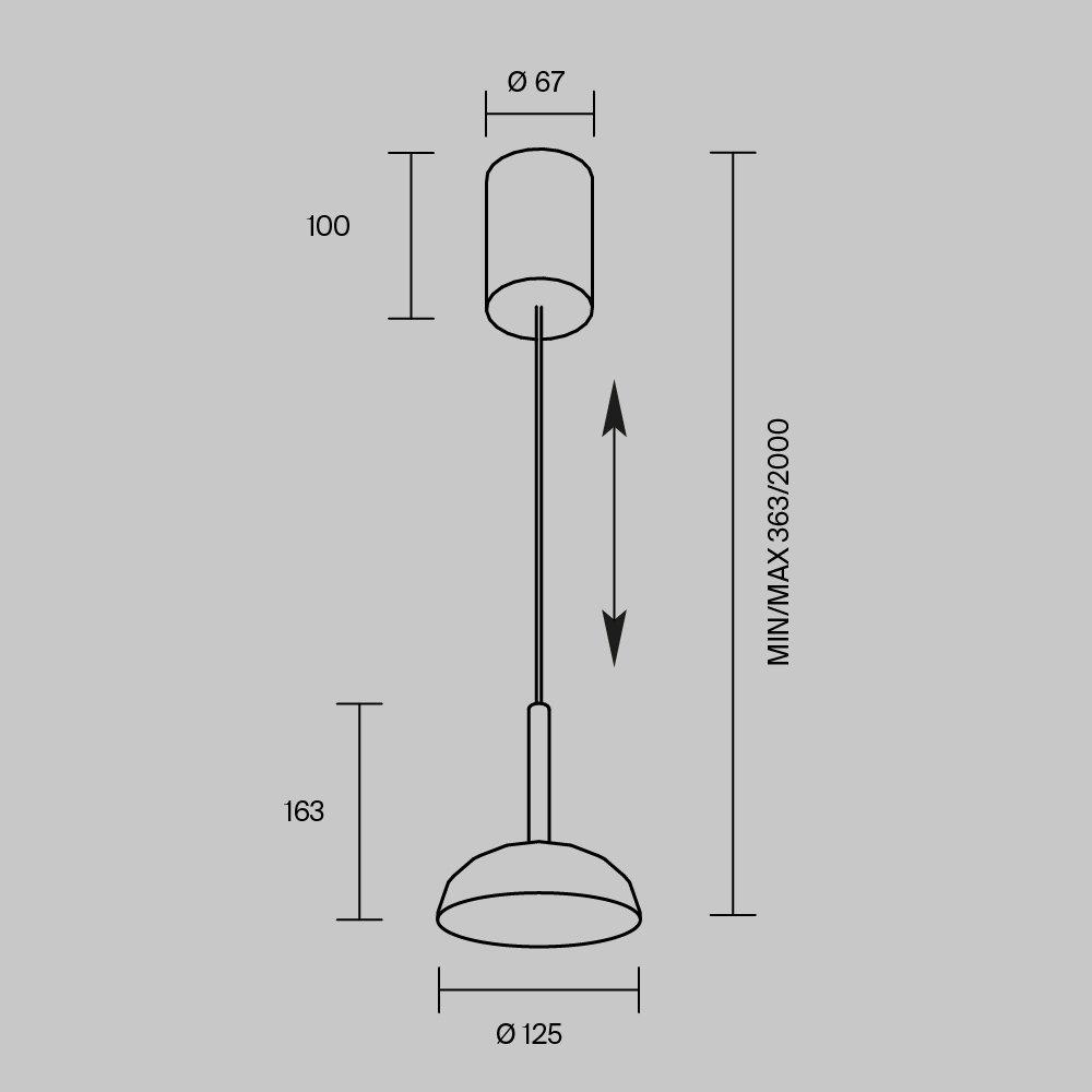 Подвесной светильник Vita MOD451PL-L8B3K