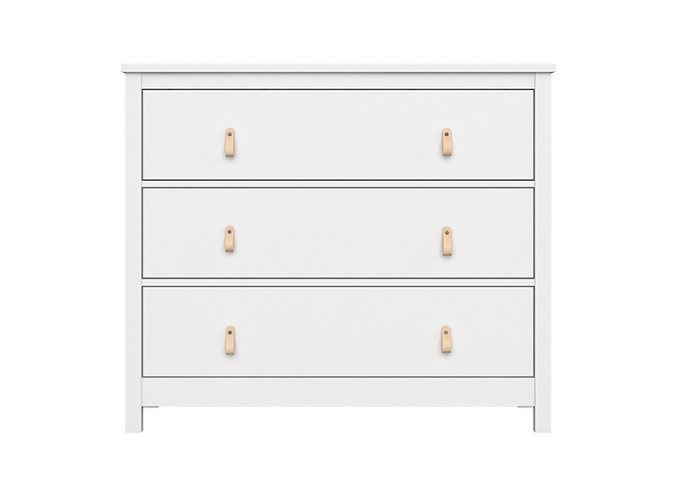 Комод Wood 3 ящика (белый)