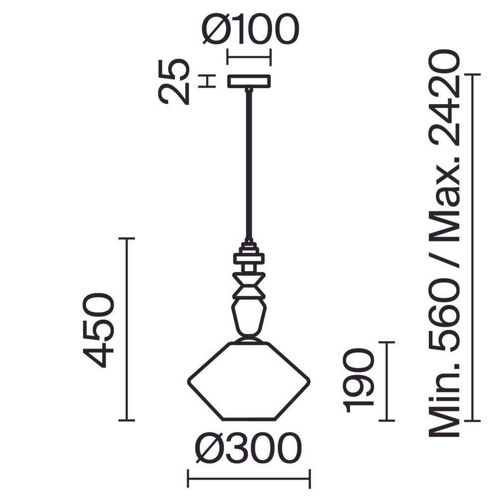 Подвесной светильник Tela FR2061PL-01BS4