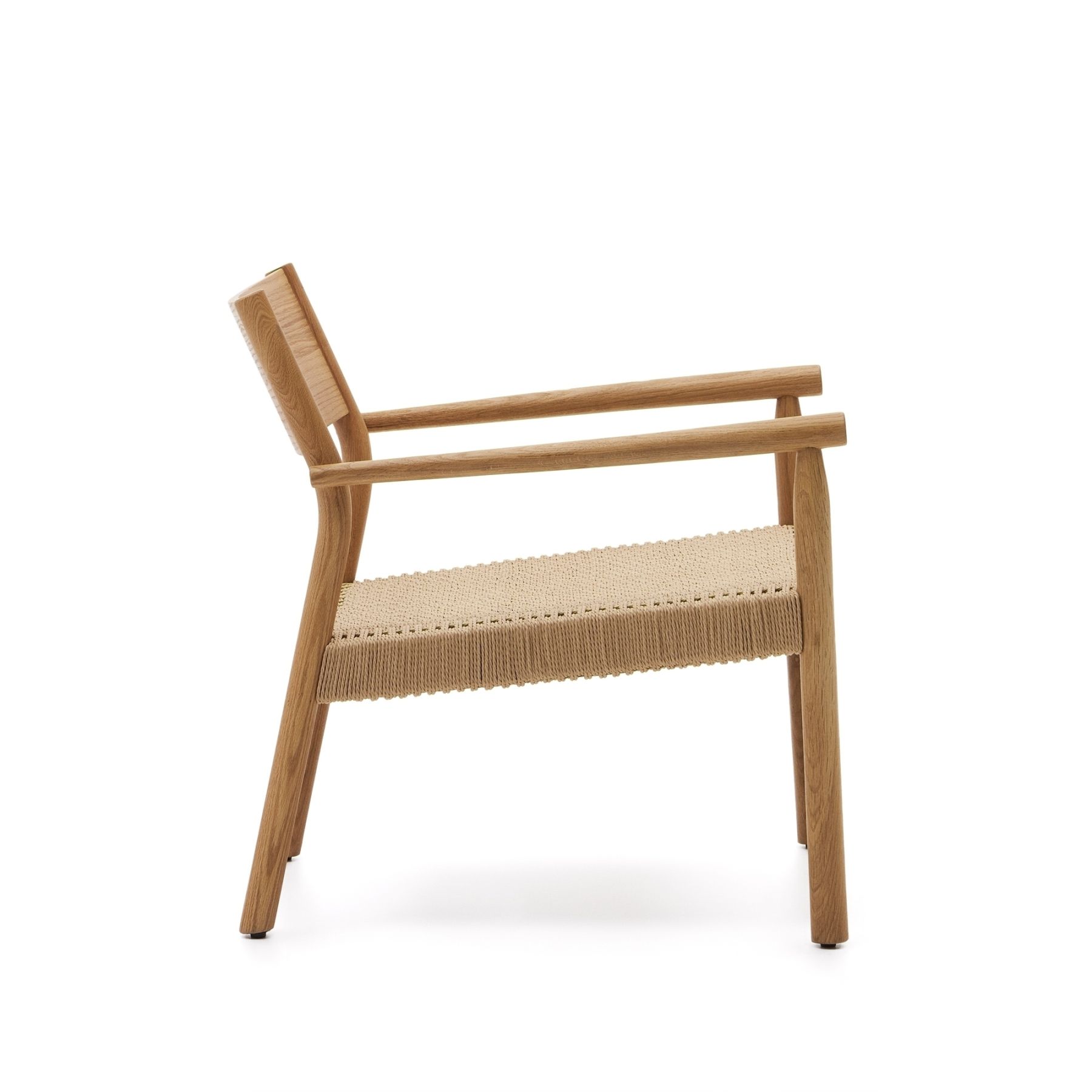 Yalia Кресло из массива дуба с натуральной отделкой и сиденьем из 100% веревки