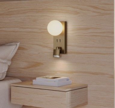 Бра Tea золотой металл/коричневый мрамор