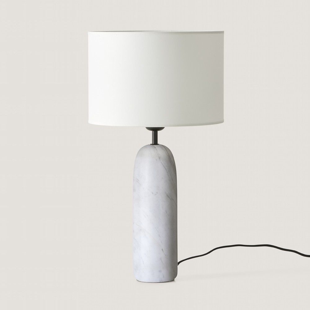 Настольная лампа Shin белый мрамор / абажур 801011/35