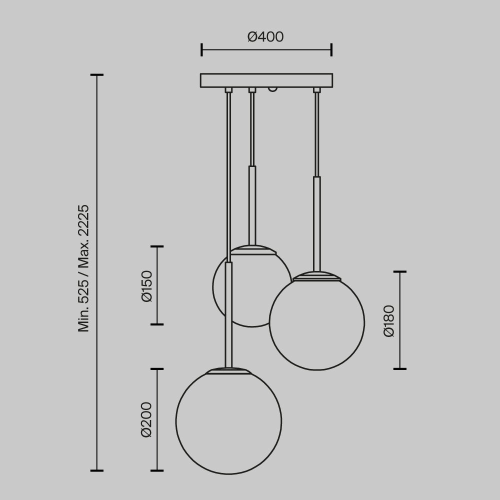 Подвесной светильник Basic form MOD321PL-03B
