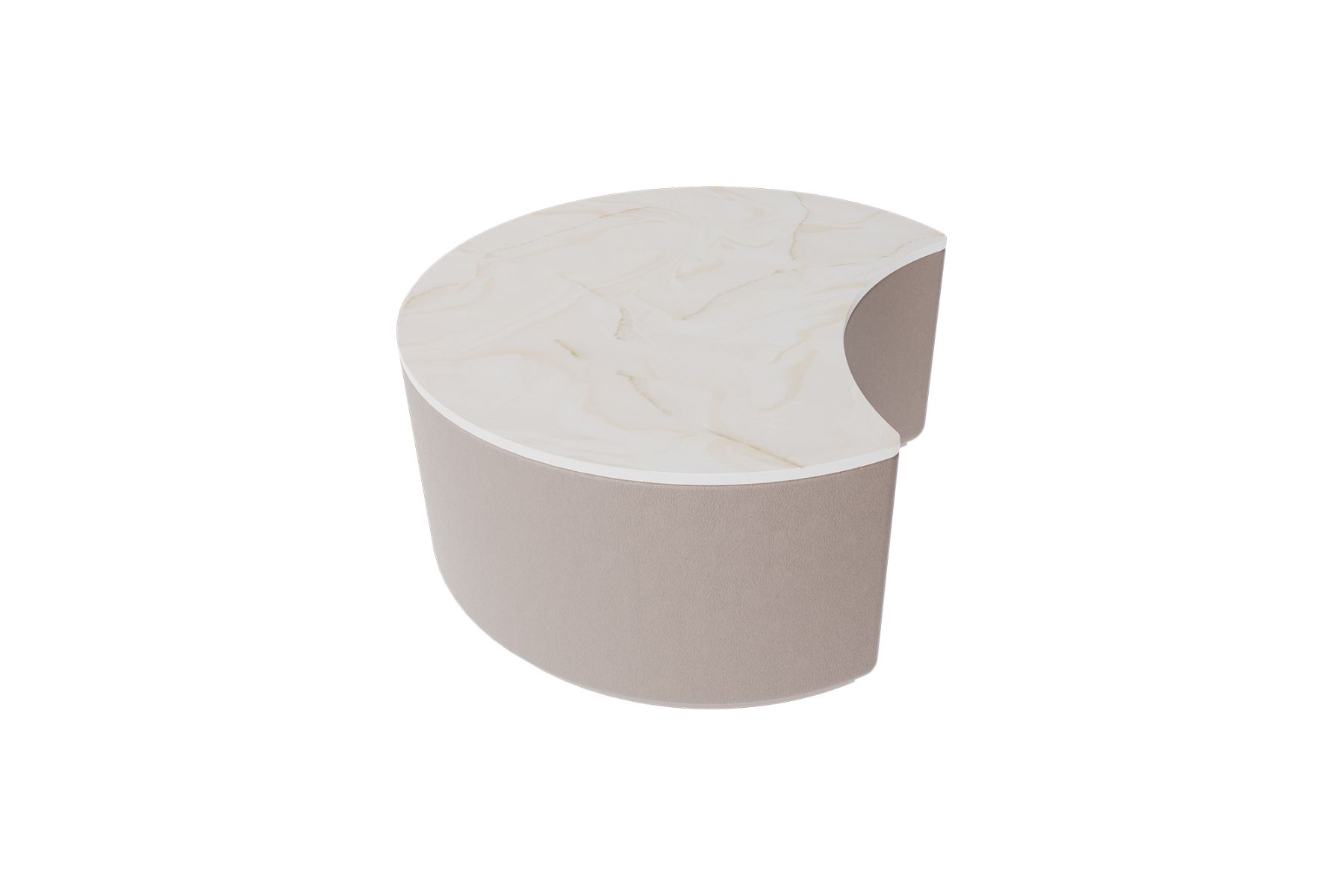 Столик Moon M, D 66 см высота 30 см (камень LC, бежевый)