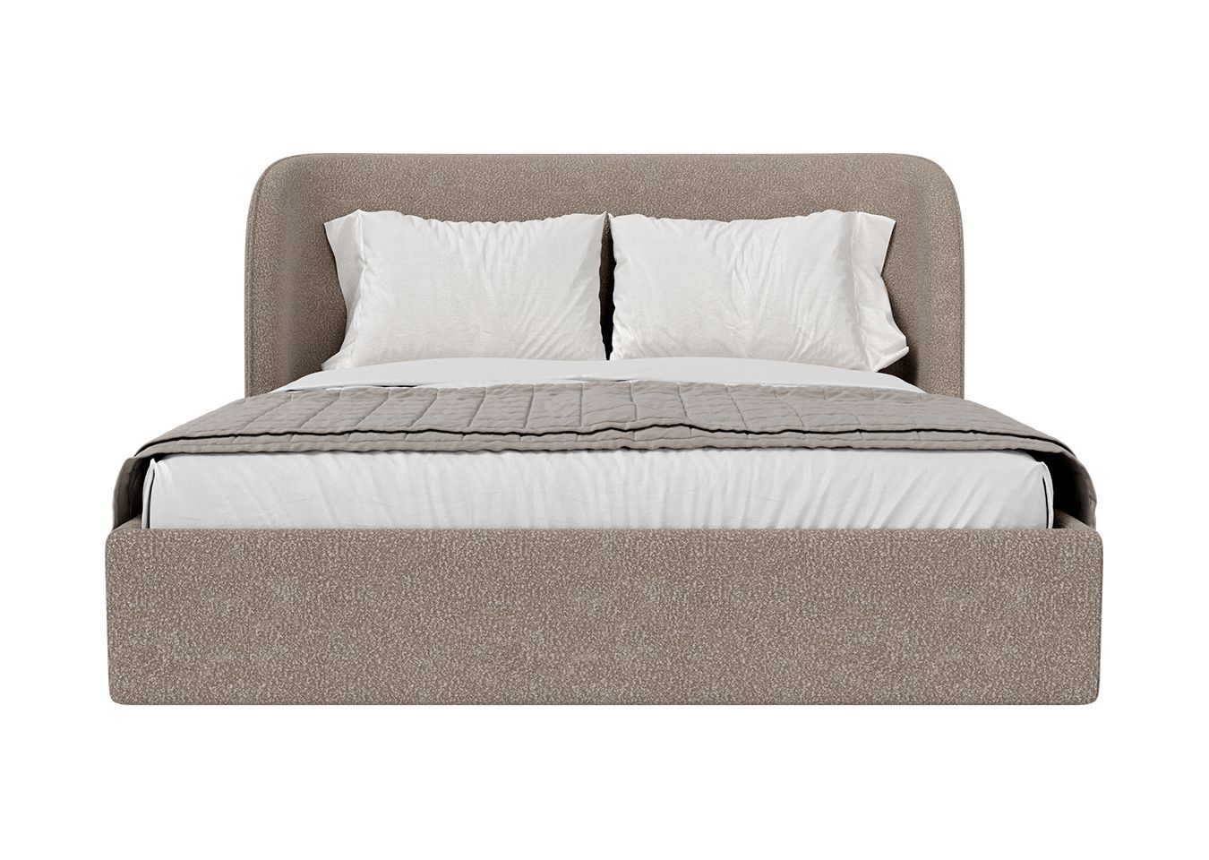 Кровать двуспальная Classic 160 см (бежевый, букле)