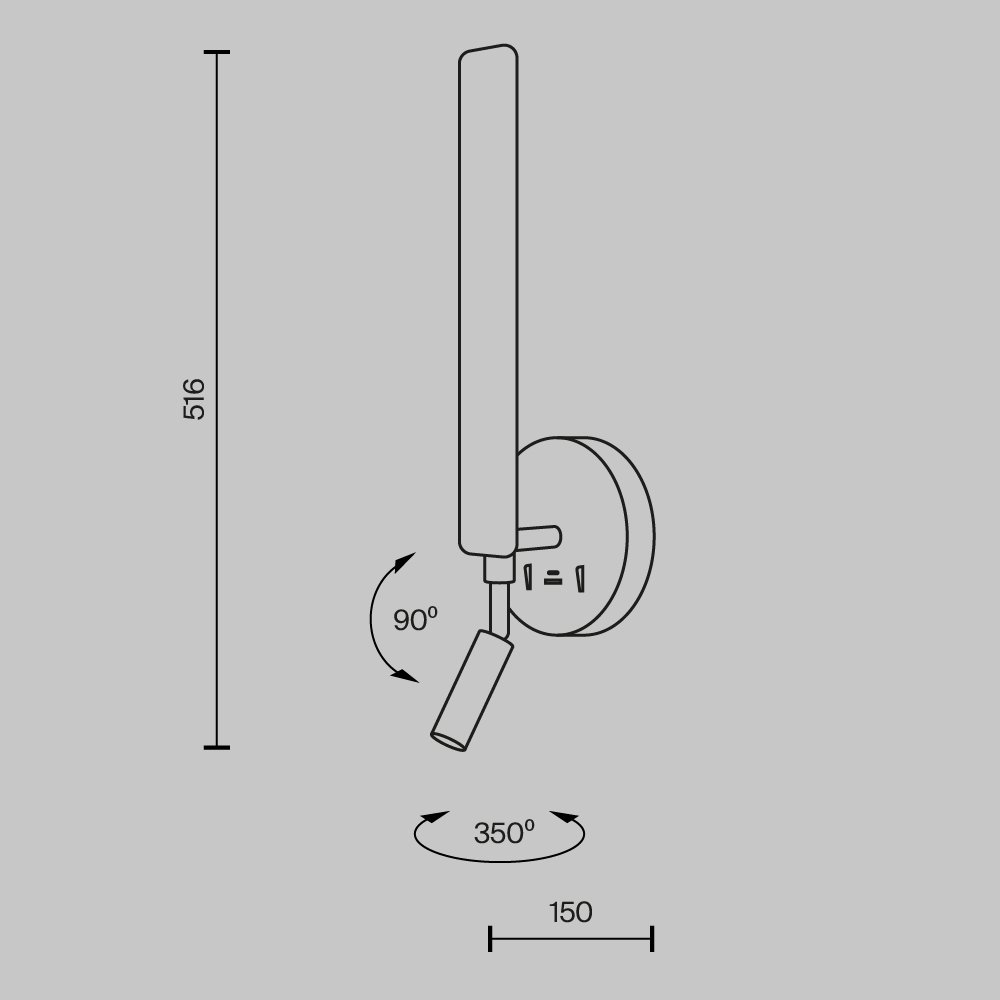 Настенный светильник (бра) Combo MOD214WL-L8B3K1