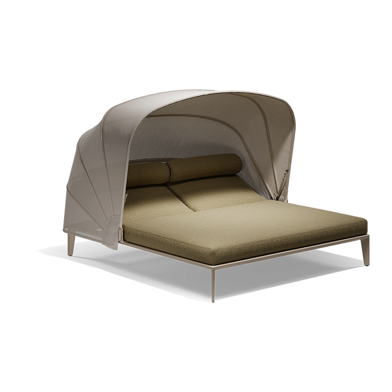 Уличный двойной шезлонг Pasadena с солнцезащитным козырьком