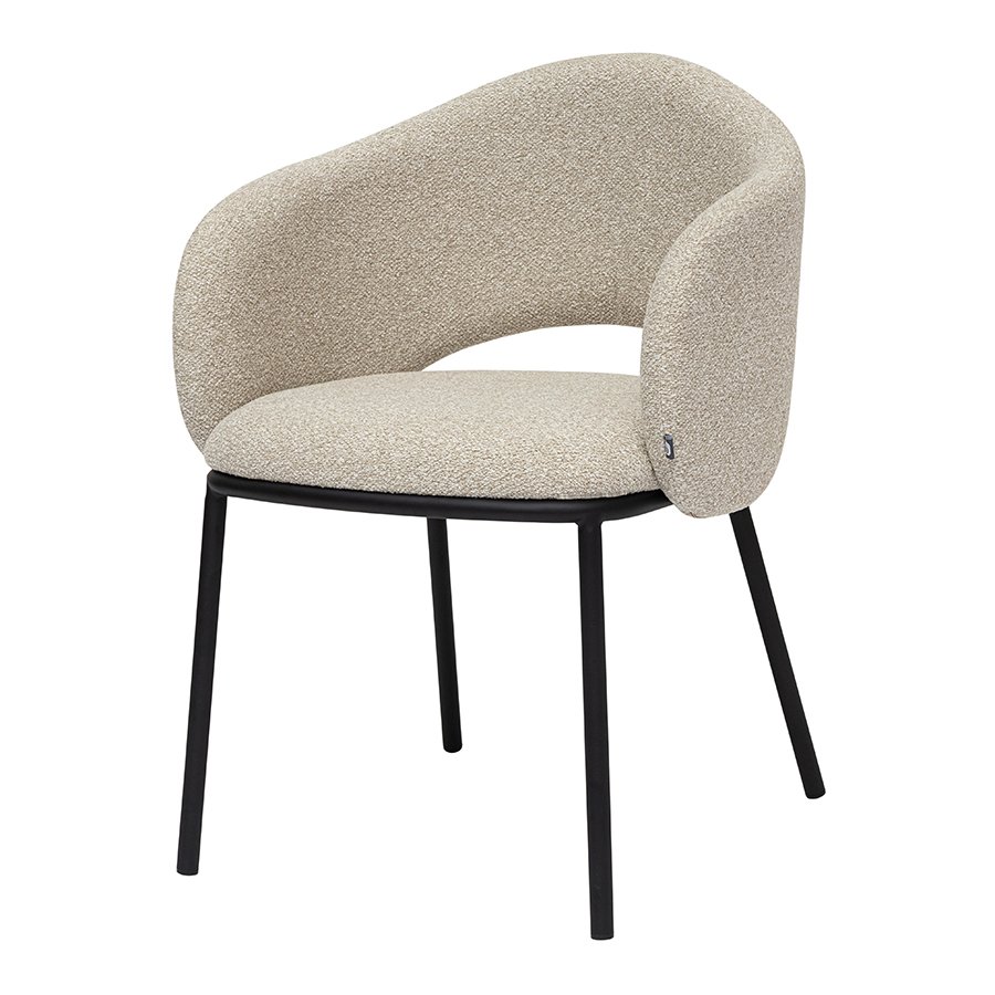 Стул coastal, букле, крем-брюле/черный