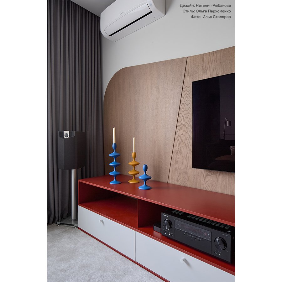 Подсвечник vivlend, 29 см, оранжевый