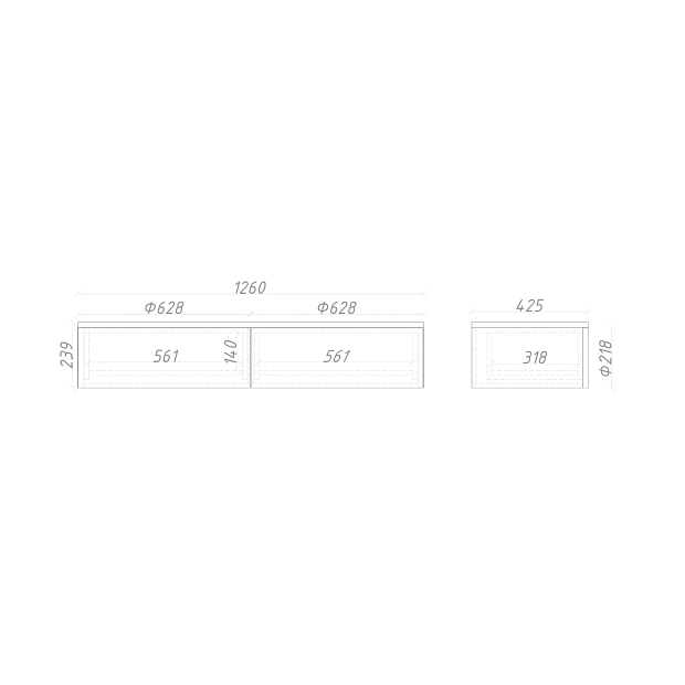 Консоль подвесная ML009