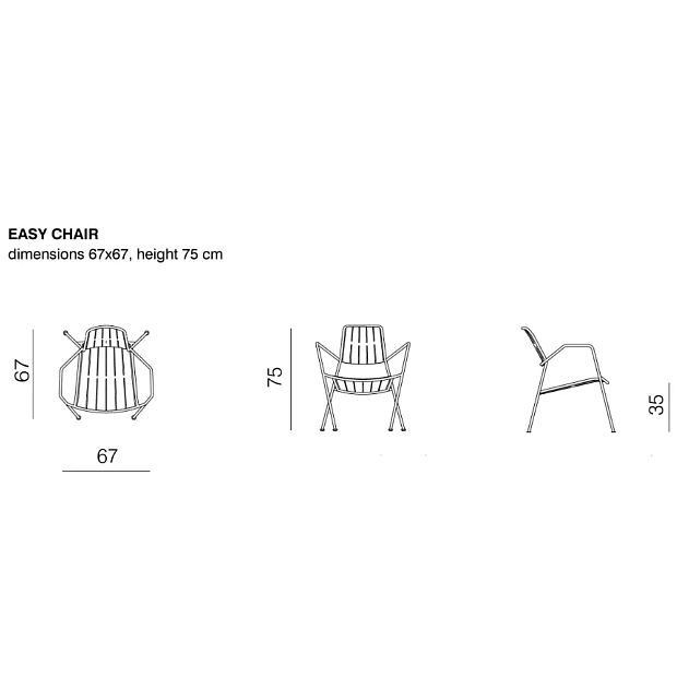 Кресло для улицы Prostoria Osmo, 67x67x75 см