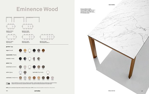 Обеденный стол EMINENCE WOOD 90x130 раздвижной дерево/керамика