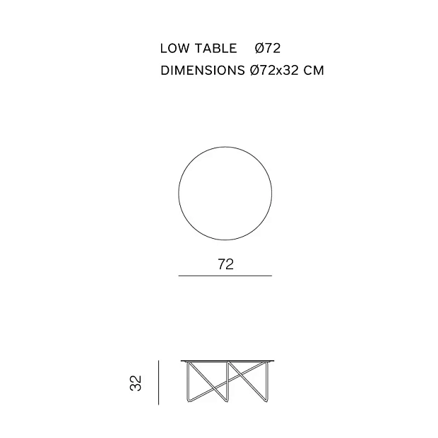 Стол Prostoria Polygon, Ø72 см