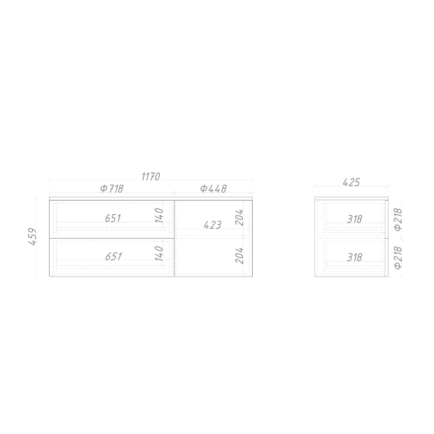 Тумба подвесная ML073L