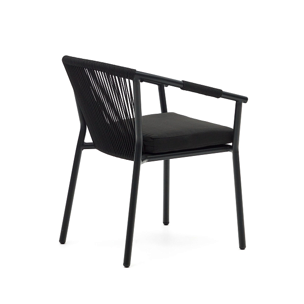 Xelida Садовый стул из алюминия и черного шнура