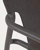 Превью Zaltana Алюминиевый стул для улицы, окрашенный в черный матовый цвет