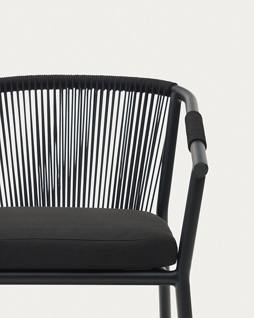 Xelida Садовый стул из алюминия и черного шнура