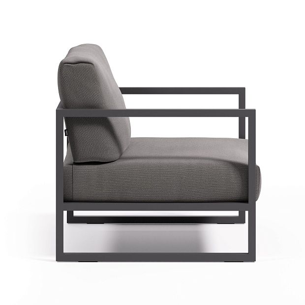 Comova Уличное кресло темно-серое с черным алюминиевым каркасом