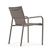 Превью Zaltana Алюминиевый стул для улицы, окрашенный в коричневый матовый цвет