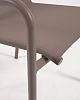 Превью Zaltana Алюминиевый стул для улицы, окрашенный в коричневый матовый цвет