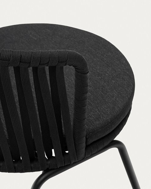 Saconca Садовый стул из шнура и стали с черной окраской