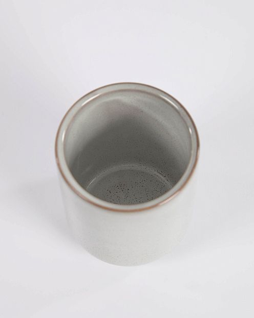 Серый керамический стакан для зубных щеток Chavela