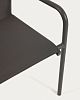 Превью Zaltana Алюминиевый стул для улицы, окрашенный в черный матовый цвет